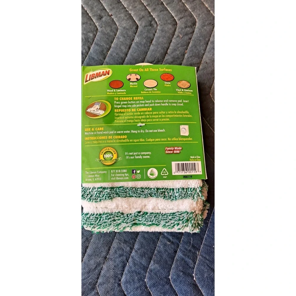 Libman Wet &‎ Dry Microfiber Mop Refill